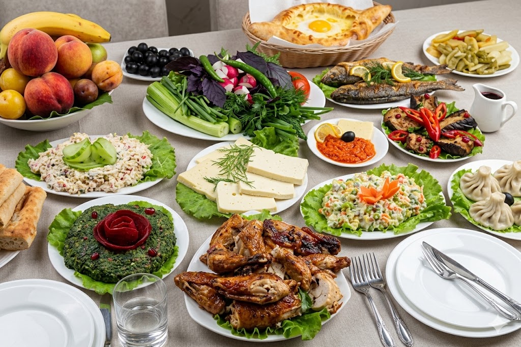 Georgische Tafel, Gerichte