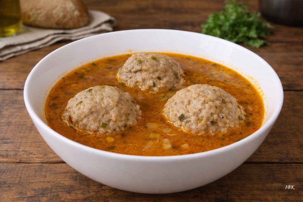 Gupta, georgische Fleischbällchen‑Suppe